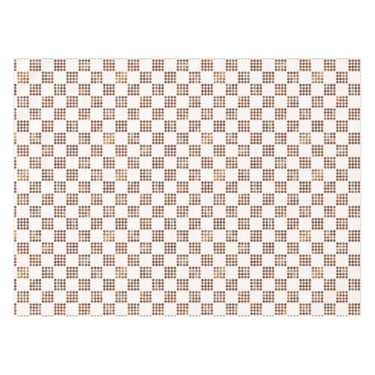 Timeless Brown and Beige Checkered Pattern Tischdecke (Vorderseite (Horizontal))