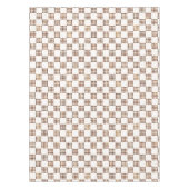 Timeless Brown and Beige Checkered Pattern Tischdecke (Vorderseite)
