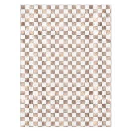 Timeless Brown and Beige Checkered Pattern Tischdecke