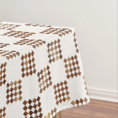 Timeless Brown and Beige Checkered Pattern Tischdecke (Beispiel)