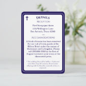 Timeless Catholic Monogrammed Enclosure Card Begleitkarte (Stehend Vorderseite)