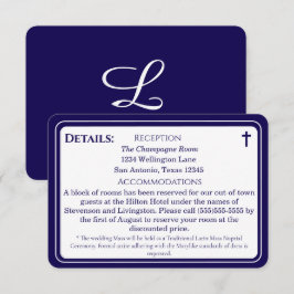 Timeless Catholic Monogrammed Enclosure Card Begleitkarte
