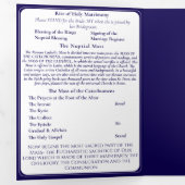 Timeless Catholic Monogrammed Trifold Program Dreifach-gefaltete Programmkarte (Innen Erste Seite)