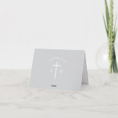 Timeless Catholic Monogrammed Wedding  Dankeskarte (Rückseite)