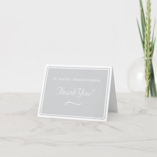Timeless Catholic Monogrammed Wedding  Dankeskarte (Vorderseite)
