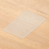 Timeless Catholic Monogrammed Wedding Invitation Acryleinladungen (Ablage )