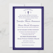 Timeless Catholic Monogrammed Wedding Invitation Einladung (Vorderseite)