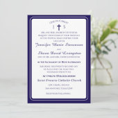 Timeless Catholic Monogrammed Wedding Invitation Einladung (Stehend Vorderseite)