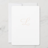Timeless Catholic Monogrammed Wedding Invitation Einladung (Rückseite)