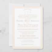 Timeless Catholic Monogrammed Wedding Invitation Einladung (Vorderseite)