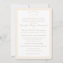 Timeless Catholic Monogrammed Wedding Invitation Einladung
