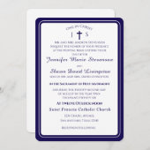 Timeless Catholic Monogrammed Wedding Invitation Einladung (Vorne/Hinten)
