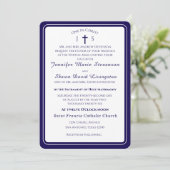 Timeless Catholic Monogrammed Wedding Invitation Einladung (Stehend Vorderseite)