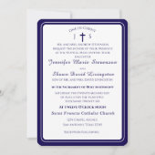 Timeless Catholic Monogrammed Wedding Invitation Einladung (Vorderseite)