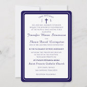 Timeless Catholic Monogrammed Wedding Invitation Einladung