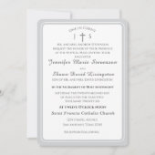 Timeless Catholic Monogrammed Wedding Invitation Einladung (Vorderseite)