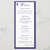 Timeless Catholic Monogrammed Wedding Menükarte (Vorderseite)