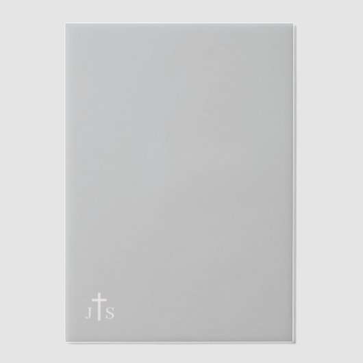 Timeless Catholic Monogrammed Wedding  Pergament Einladungen (Vorderseite)