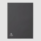 Timeless Catholic Monogrammed Wedding  Pergament Einladungen (Vorderseite)