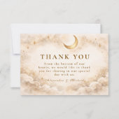 Timeless Celestial Romance Wedding Dankeskarte (Vorderseite)