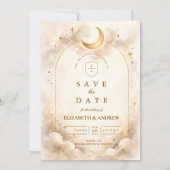 Timeless Celestial Romance Wedding Save The Date (Vorderseite)