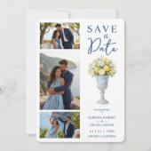 Timeless Chalice Vase Mediterranean Lemons Flowers Save The Date (Vorderseite)