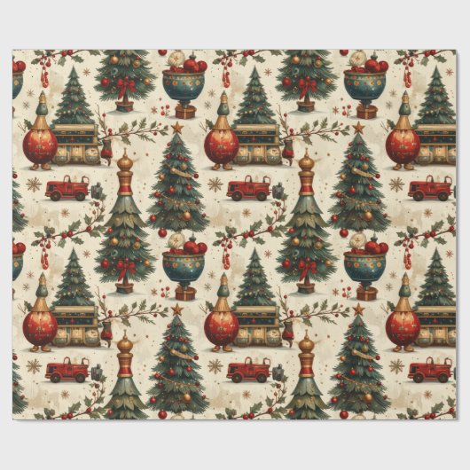 Timeless Christmas Vibes Geschenkpapier (Flach)
