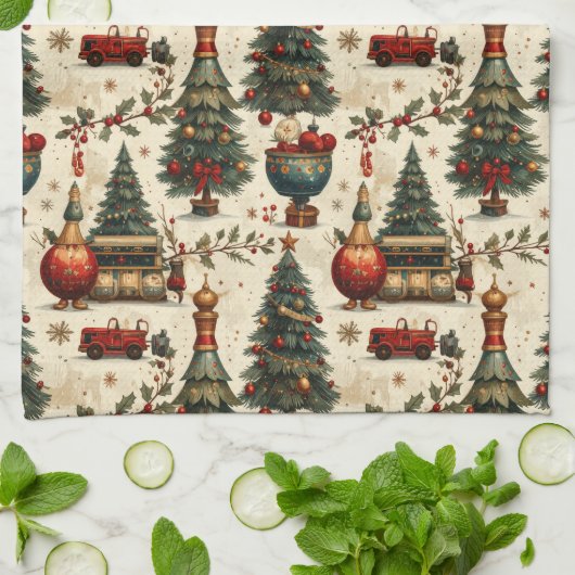 Timeless Christmas Vibes Geschirrtuch (Gefaltet)