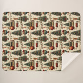 Timeless Christmas Vibes Sherpadecke (Vorderseite (Horizontal))
