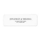 Timeless Classic Black Typography Wedding Address (Vorne)
