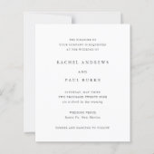 Timeless Classic Formal Wedding Invitation (Vorderseite)