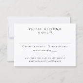 Timeless Classic Formal Wedding RSVP Karte (Vorderseite)