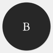 Timeless Classic Monogram Formal Wedding Runder Aufkleber (Vorderseite)