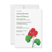 Timeless Customizable Geranium Floral Wedding