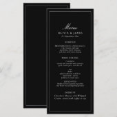 Timeless Dark Black Modern Minimalist Wedding (Vorne/Hinten)
