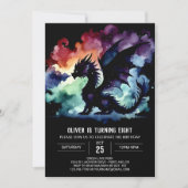 Timeless Dragon Birthday Editable Einladung (Vorderseite)