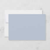 Timeless Dusty Blue Elegante Wedding RSVP Karte (Rückseite)