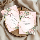 Timeless Dusty Pink Greenery Wedding RSVP
