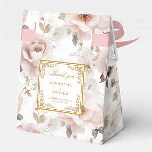 Timeless Dusty Pink Ivory Gold Hochzeit Vielen Dan Geschenkschachtel