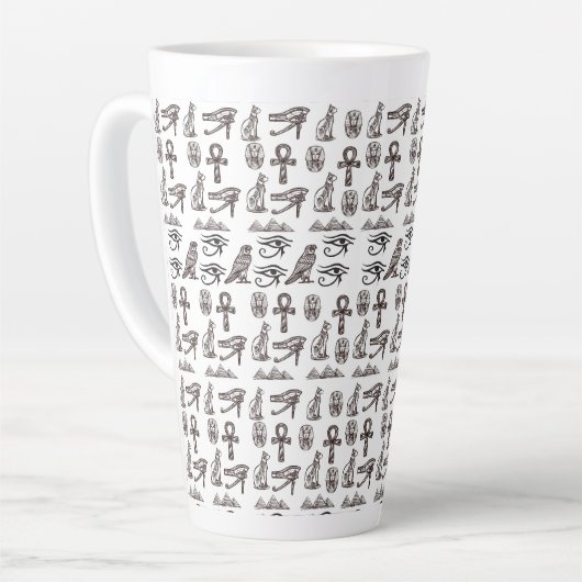 Timeless Egyptian Antiquities Digital Patterns Milchtasse (Linke Ecke)