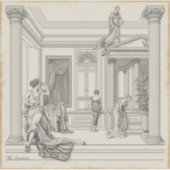 Timeless Elegance: Black & White Traditional Paint Aufkleber (Vorderseite)