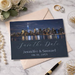 Timeless Elegance NYC Skyline Save the Date<br><div class="desc">Announce your upcoming celebration with timeless elegance using this sophisticated Save the Date card. Designed with a refined, minimalist aesthetic, this beautiful announcement sets the tone for a stylish and memorable wedding day. Perfect for couples planning a classic, modern, or formal wedding, this elegant card communicates your special date with...</div>