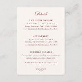 Timeless Elegance Wedding Begleitkarte (Vorderseite)