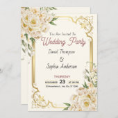 Timeless Elegance Wedding Invitation Einladung (Vorne/Hinten)