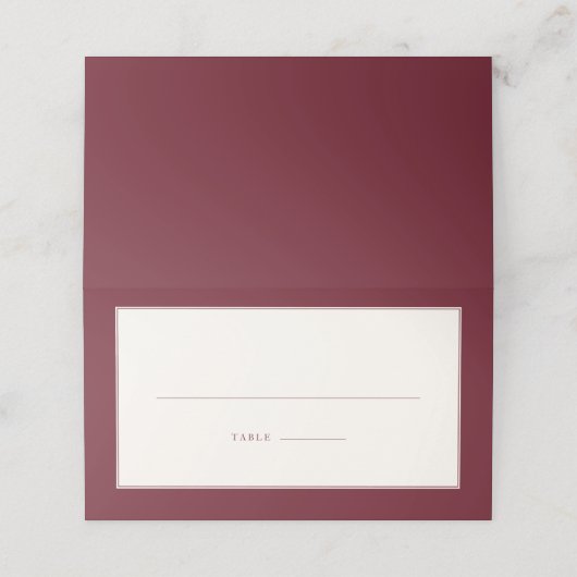 Timeless Elegance Wedding Platzkarte (Außenseite Aufgefaltet)