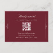 Timeless Elegance Wedding QR Code RSVP Begleitkarte (Vorderseite)