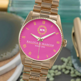 Timeless Elegant Minimalist Monogram Couple’s Name Armbanduhr