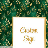 Timeless Emerald Green Gold Eucalyptus Wedding Poster