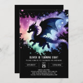 Timeless Fiery Dragon Birthday Children Einladung (Vorne/Hinten)