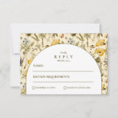 Timeless Floral Arch Wedding RSVP Karte (Vorderseite)
